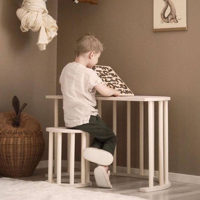 Doğal Kayın Ahşap Çok Amaçlı  Oyun Alanı ve Dekoratif Çalışma Masası,Montessori Masa