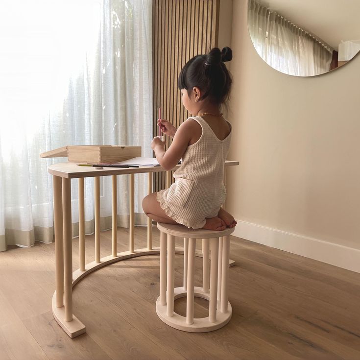 Doğal Kayın Ahşap Çok Amaçlı  Oyun Alanı ve Dekoratif Çalışma Masası,Montessori Masa